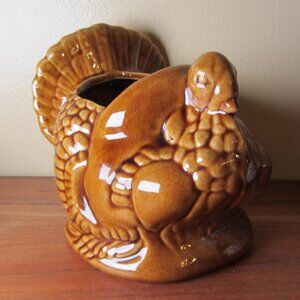 haeger USA vintage brown turkey planter 341 (W6252)